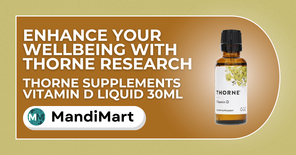 Thorne Supplements Vitamin D Liquid 30ml – Enhance Your Wellbeing with Thorne Research